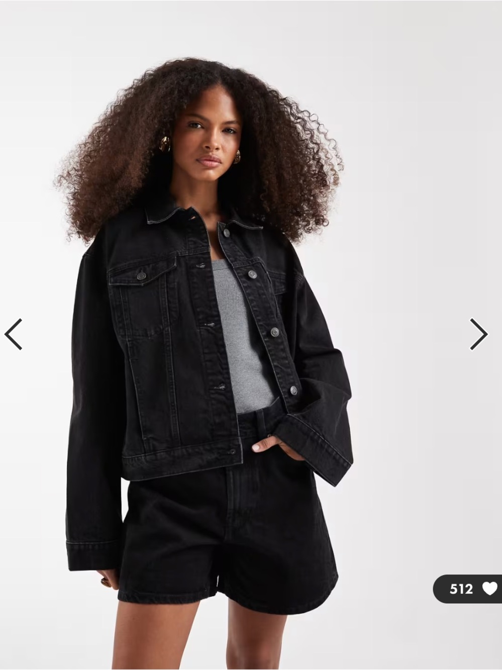 ASOS Black Denim Trucker Jacket